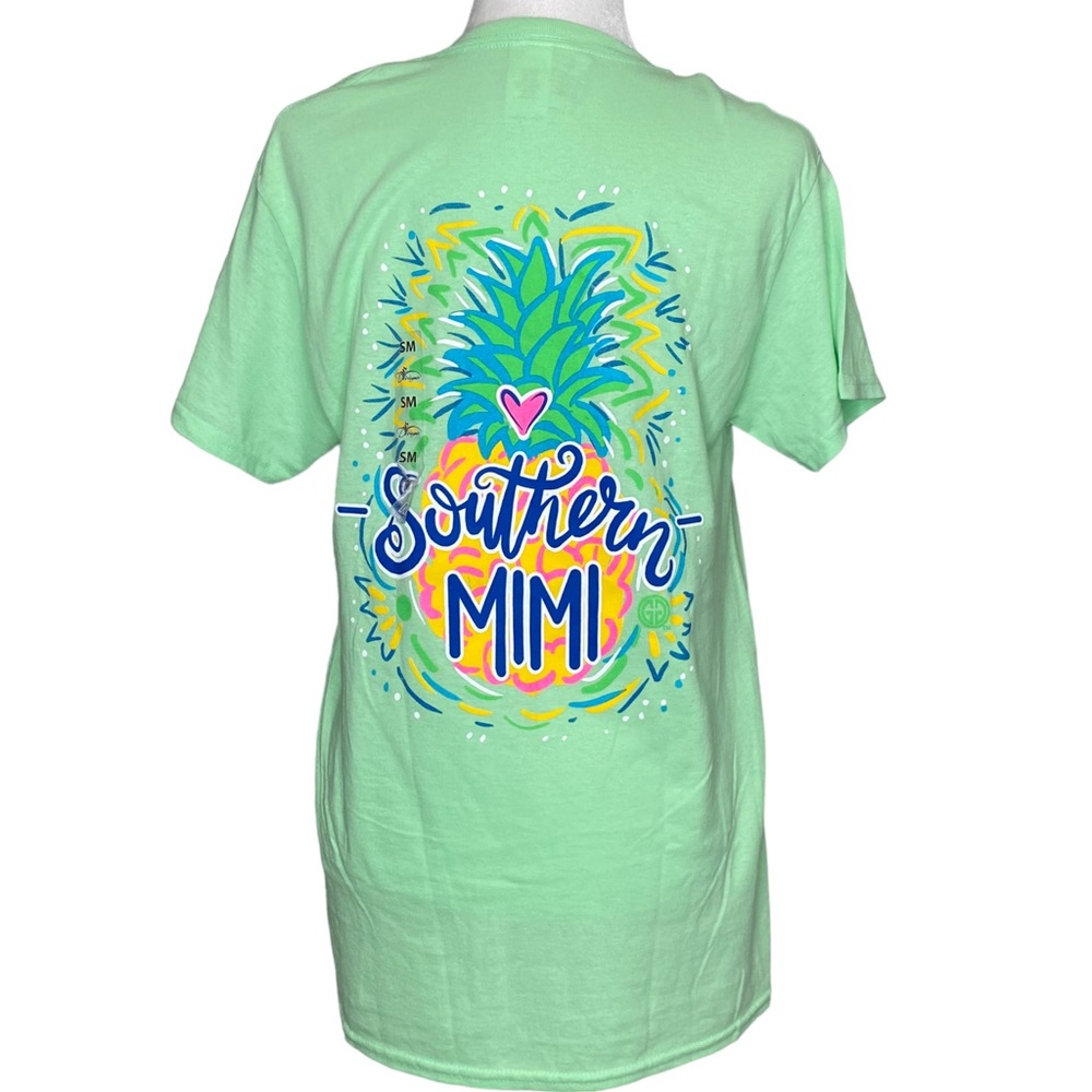NWT Girlie Girl Originals Southern ‘Mimi’ Grandma Nana Mint Cotton Tee TShirt